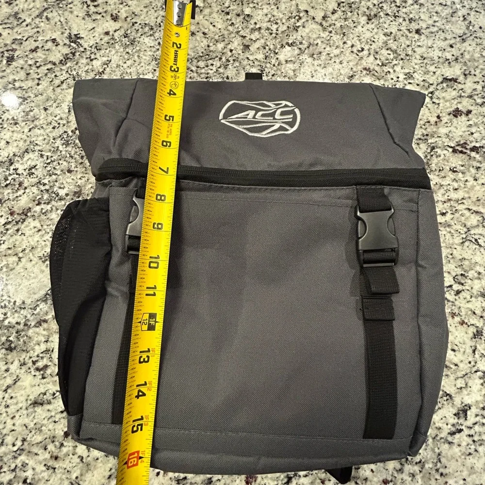 Gray ACC Basketball Embroidered‎ Backpack Lunch Cooler with Buckle Straps